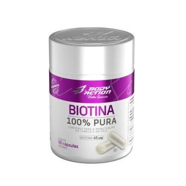 Imagem de Biotina 100 pura 45mcg 60 cápsulas Body Action