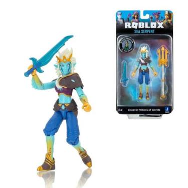 Imagem de Figura Articulada Roblox Sea Serpent Sunny 10cm com Tridente e Espada 