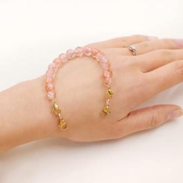 Imagem de Joias intercambiáveis com pulseira de fecho de lagosta duplo, corrente ajustável com pingente de contas de vidro de 8 mm com identificação médica e pulseiras de alerta de emergência para mulheres