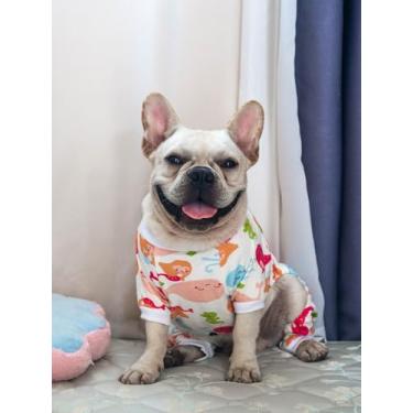 Imagem de Pijama de cachorro macio e aconchegante para cães e gatos pequenos, leve para todas as estações, confortável macacão para filhotes LCC1134-03XS