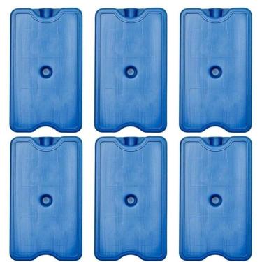 Imagem de Placa Gelo Gel Reutilizável 500Ml Kit 6 Unid 17,5X10X3,5Cm
