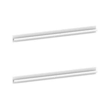 Imagem de Kit 2 Puxadores 59,2cm Para Armário Cozinha Aéreo-balcão 120cm Veneza Multimóveis Mp3080 Branco