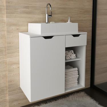 Imagem de Gabinete Suspenso Para Cuba De Banheiro Bn3605 Branco