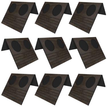Imagem de Kit 09 Esteiras Bandeja Com Suporte Para Copos Mdf Tabaco