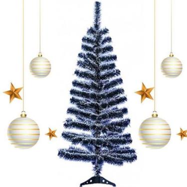 Imagem de Árvore Natal Nevada Verde 120cm Com 120 Galhos Decoração Natal Pinheir