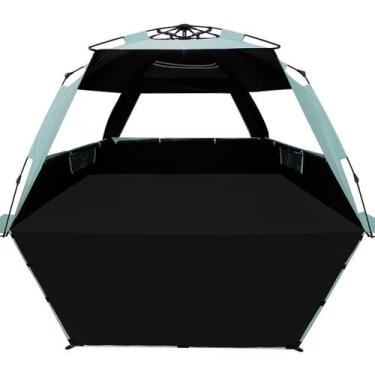 Imagem de Tenda de praia brancaFang XL 252x140x140cm com proteção UV para 4 pess