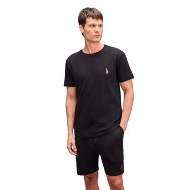 Imagem de Camiseta Brasao Gold Fla Reserva, P, Preto