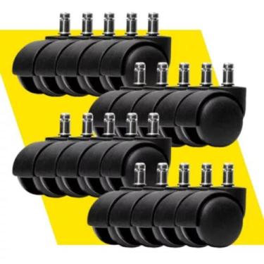 Imagem de 20 Unidade Roda Rodinha Rodízio de Nylon Beltools Reposição Cadeira Es