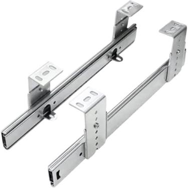 Imagem de Suportes De Bandeja De Teclado Ajustáveis Com Corrediças De Extensão Total Trilhos De Gaveta De Mesa Resistentes, Trilhos De Bandeja Deslizante Sob A Mesa, One Color, 400mm(16 inch)