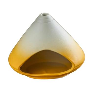 Imagem de Generic Porta-incenso de cerâmica, peça central de mesa, acessório decorativo para, quarto, spa e sala de estar, Gradiente Amarelo