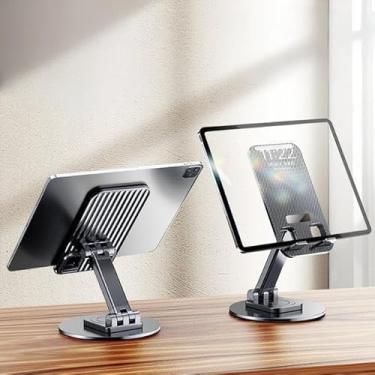 Imagem de Suporte de telefone ajustável - Suporte de mesa dobrável e resistente com almofada de silicone antiderrapante para todos os smartphones - Preto