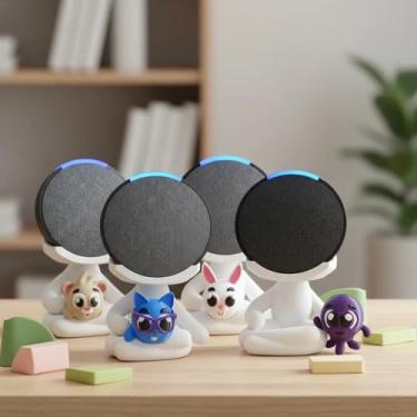 Imagem de Suporte Alexa Echo Dot POP Robert Bolofofos Decoração Bolofofo Stand de Mesa