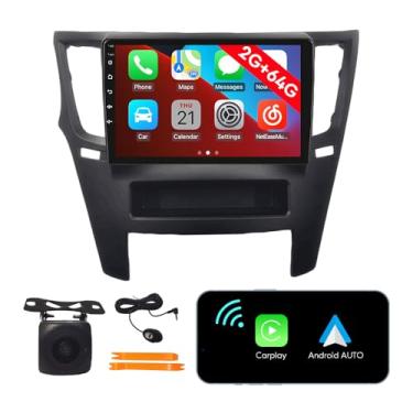 Imagem de [2G 64G] Android Car Stereo FM Radio Carplay Android Auto 22.9 cm Touchscreen Headunit Media Player com câmera de backup para Subaru Legacy/Outback 2010 2011 2012 2013 2014 2015 2016 2017 2018 2019