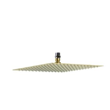 Imagem de Ducha Inox Slim Dourado Golden 30x30 Com Niple Suporte De Teto - AMG M