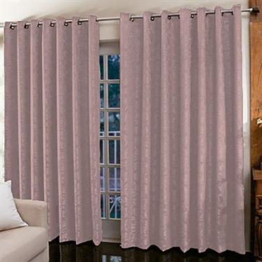 Imagem de Cortina Jacquard 4,00 x 2,30  para sala/quarto Admirare, Rosê