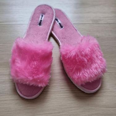 Imagem de Pantufa de Pelúcia Rosa Punto giallo, 37/38, Rosa, Feminino