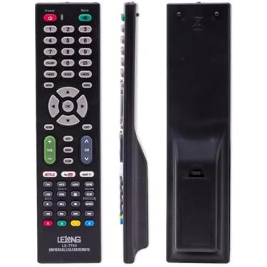 Imagem de Controle Remoto Universal para TV LED/LCD, Preto, com Botões de Acesso Rápido para Netflix e YouTube, Modelo LE-7701