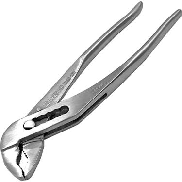 Imagem de WEDO Alicate de junta ranhura de 17 cm, alicate de lingueta e ranhura de aço inoxidável, alicate de junta deslizante, mandíbula em V, comprimento 165 mm, alicate de bomba de água de liberação rápida