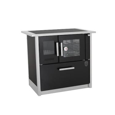 Imagem de Fogão A Lenha Eclipse Dirireito Preto Chapa Vitroceramica N2