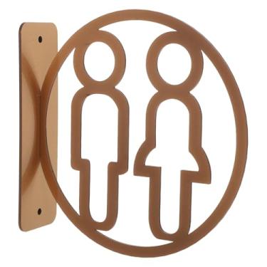 Imagem de LALAFINA Placa de Acrílico Dupla Face para Banheiro, Suporte de Parede para Banheiro, Casa, Escritório, Negócios, E Vaso Sanitário, Porta Decoração de Parede