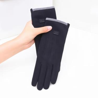 Imagem de Luvas de lã unissex de inverno】 Luvas térmicas para esportes ao ar livre para ciclismo, direção, esqui e caminhadas - proteção das mãos à prova de vento para clima frio para homens e mulheres (preto)