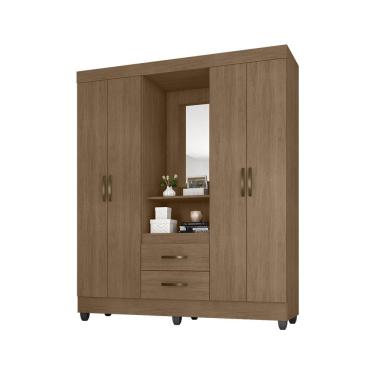 Imagem de Roupeiro Capelinha Lite Com Espelho Guarda-Roupa Casal