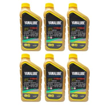 Imagem de Óleo Motores de Popa 2 Tempos Yamalube TCW3 1 Litro Kit Com 6 Litros -