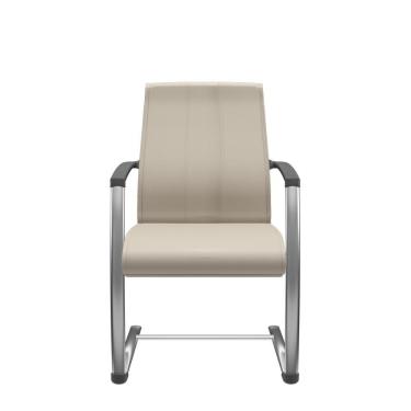 Imagem de Cadeira Suprema Aproximação Cromada Bege