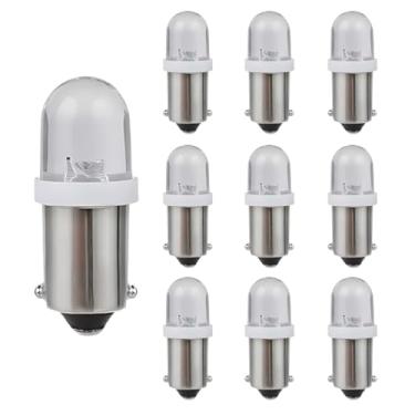 Imagem de UHANBUT Lâmpadas LED para carro BA9S 10 peças, BA9 1895 1891 57 53 3893 47830 64111 lâmpada LED sem erro, lâmpada LED 12V 3030-SMD 6000K super brilhante para placa de carro, porta-luvas, luz de cúpula