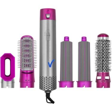 Imagem de Escova Secadora Ar Quente Profissional Alisa Modela Cabelo 5 em 1 Penteado Feminino Elétrico Multifuncional
