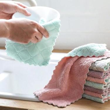 Imagem de Kit com 3 Panos de Microfibra para Limpeza, 28 x 28 cm, Cores Sortidas