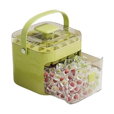 Imagem de Bandeja de gelo | Bandejas de gelo reutilizáveis para geladeira com compartimento | com alça, tipo prensa, 48 compartimentos para uso comercial em casa, bar, acampamento ao ar livre