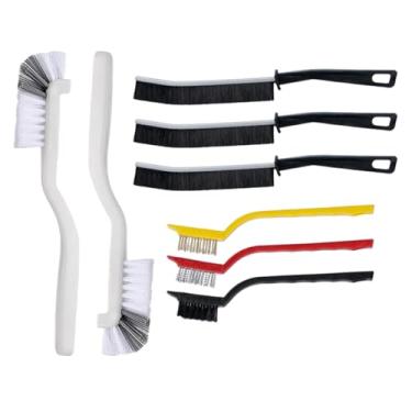 Imagem de Escova de limpeza de fendas de cerdas duras | Ferramenta de limpeza de fendas | Ferramenta de limpeza para argamassa de pia de vaso sanitário janela canto cozinha banheiro veículo