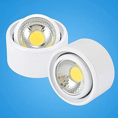 Imagem de LUOFDCLDDD Foco de teto LED luz de ponto de superfície ajustável montado Downlight, projetor 5 W de alumínio da lâmpada de acento projetores de teto de espiga de corredor corredor Galer