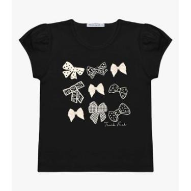 Imagem de Blusa Infantil Feminina Laços Trick Nick Preto-Feminino