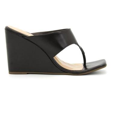 Imagem de Tamanco Via Uno Original Salto Alto Plataforma Feminino 026, 36, Marro