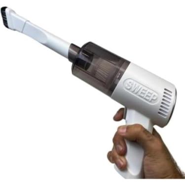 Imagem de SWEEP Aspirador de Pó Portátil Manual, Branco, Limpeza Doméstica para Sofá e Superfícies