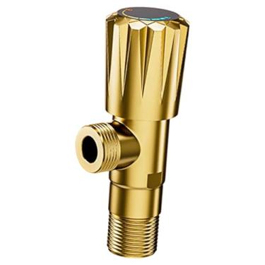 Imagem de IEUDNS Válvula de corte para banheiro, vaso sanitário, pia, cozinha profissional, água fria e quente, dourada.