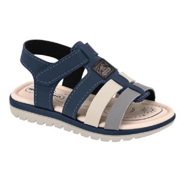 Imagem de Sandalia Molekinho Tiras Casual Ref 2650.201.13958 Marinho/branco Off/cinza 025