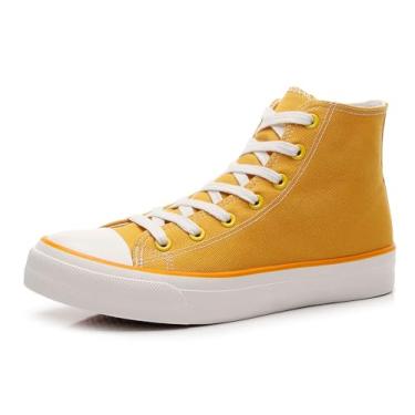 Imagem de Cull4U Old Times Tênis feminino de cano alto, Amarelo, 34