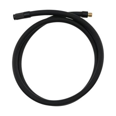 Imagem de Crapyt Adaptador universal de mangueira de inflador de pneu M8, adaptador de mangueira de bomba de ar de borracha de cobre de 100 cm de comprimento, para inflar bicicletas, motocicletas e carros, 1