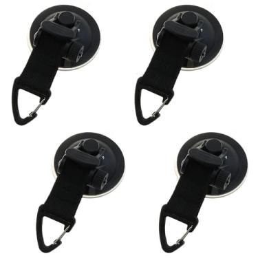 Imagem de ZZHXSM Âncora de ventosa de acampamento de carro resistente, pacote com 4 acessórios de lona de acampamento fortes com gancho de segurança