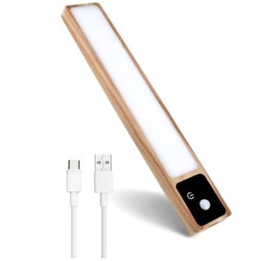 Imagem de Luzes Sob a Gaveta com Sensor de Movimento Sem Fio Recarregáveis via USB Luz Noturna Bateria Ajustável para Armário Cozinha Escadas Balcão Corredor Quarto e Recarregável
