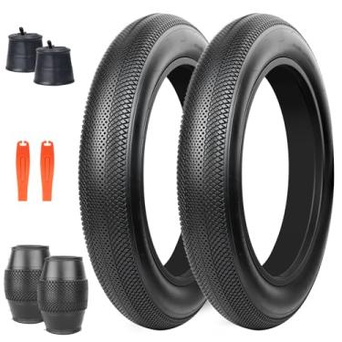 Imagem de BALINGE Pacote com 2 pneus de bicicleta 26x4.0 Fat Bike Pneus ebike com tubos Mountain Bike Heavy Duty de alto desempenho resistente ao desgaste E-Bike Mountain Snow Bike Pneu de bicicleta de montanha