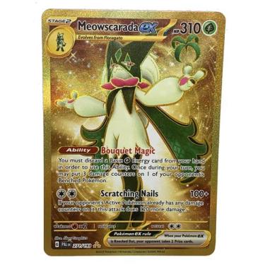 Imagem de Cartão Colecionável Pokémon Meosscarada ex 271/193 Paldea Gold Secret 