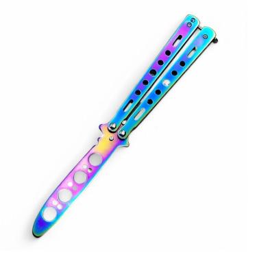 Imagem de Canivete De Treinamento Rainbow Bsl-3 Butterfly Profissional Sem Lâmina Para Iniciantes Cor:arco íris