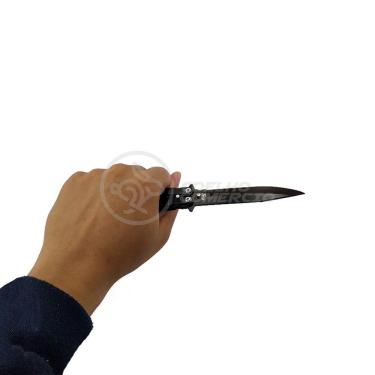 Imagem de Canivete Knife Black Butterfly Com Fio Manobras Preta Borboleta Dobrável De Aço Inoxidável