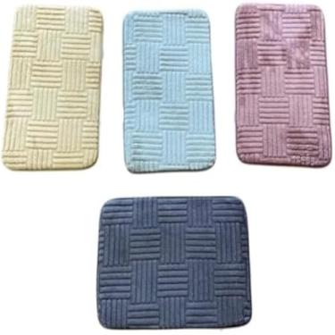 Imagem de Tapete geometrico retangular para chao, casa, sala, e decorativo, cinza. - Cores sortidas