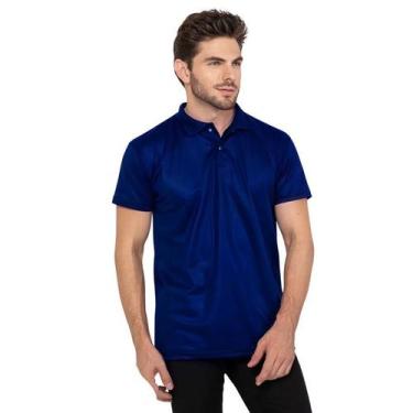 Imagem de Camisa Camiseta Polo Masculina Azul Marinho - Conceitual Store, AZUL, 