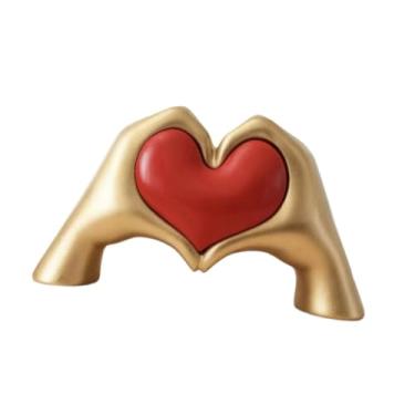 Imagem de Generic Estátua com Gesto de Mão, Símbolo de Amor, para Sala de Estar, Lareira Ou Suporte para Lareira.